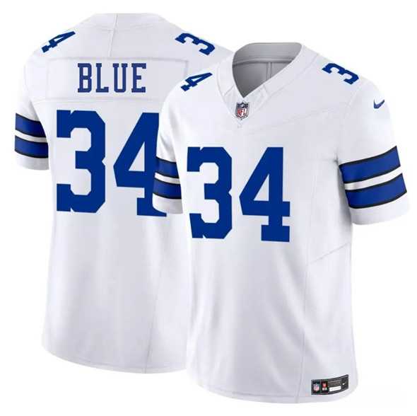 Men & Women & Youth Dallas Cowboys #34 Jaydon Blue White 2025 Draft F.U.S.E. Vapor Untouchable Limited Stitched Jersey
